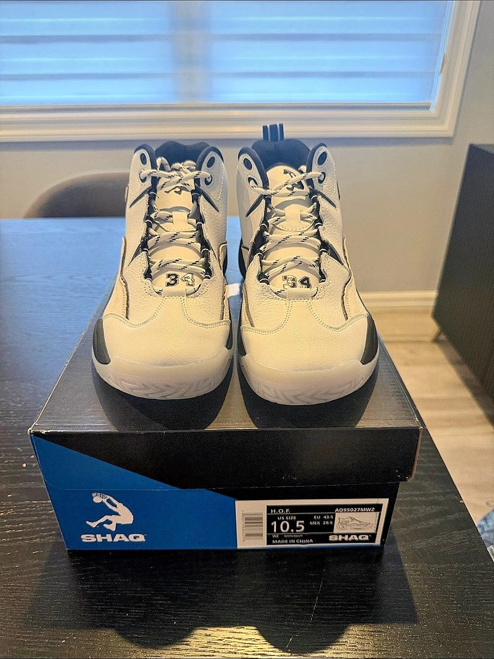 Shaq H.O.F. Men's Basketball Shoes. Basketball Sneakers White & Black US10.5